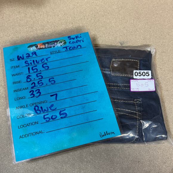 Silver Suki Capri Jeans Women's SZ 29 Blue Everyday Comfort Weekend Y2K Cropped - Picture 10 of 10